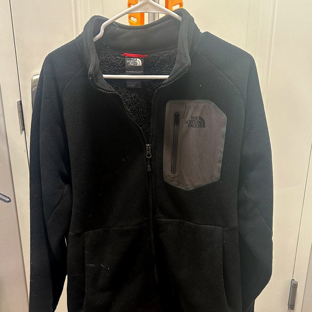 North face fleeced zip jacket